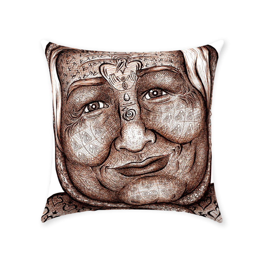 the-wisdom-keeper-of-sensitivity-brown-white-cotton-twill-pillow – Wisdom Keepers
