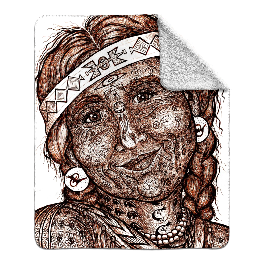 the-wisdom-keeper-of-altruism-brown-white-fleece-sherpa-blanket – Wisdom Keepers