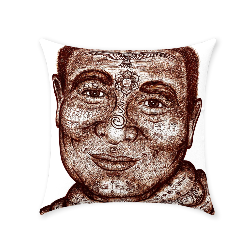 the-wisdom-keeper-of-mindfulness-brown-white-cotton-twill-pillow – Wisdom Keepers