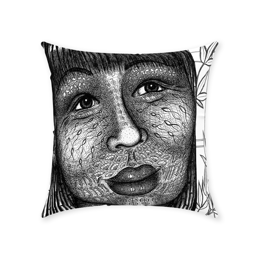 the-wisdom-keeper-of-naturalness-black-white-cotton-twill-pillow – Wisdom Keepers