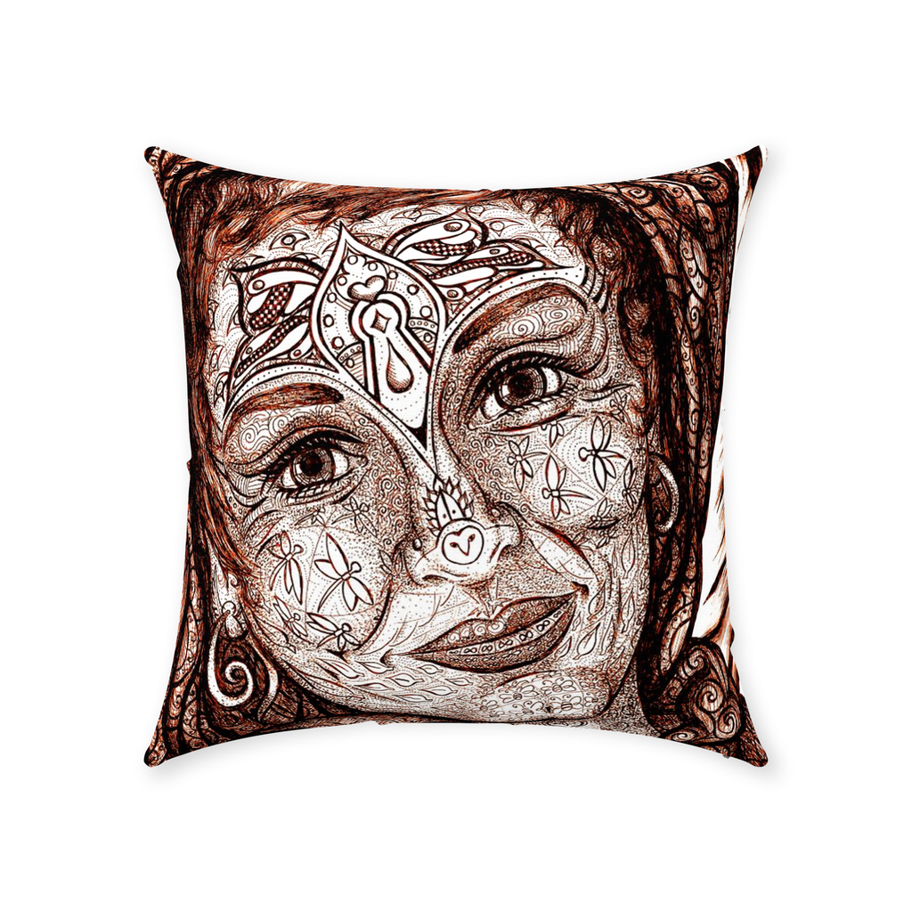 the-wisdom-keeper-of-peaceful-revolution-brown-white-cotton-twill-pillow – Wisdom Keepers