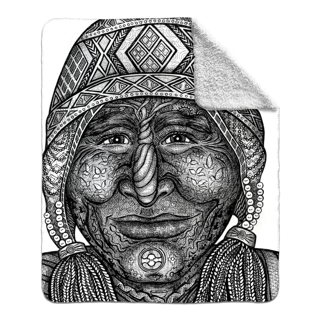the-wisdom-keeper-of-preservation-black-white-fleece-sherpa-blanket – Wisdom Keepers