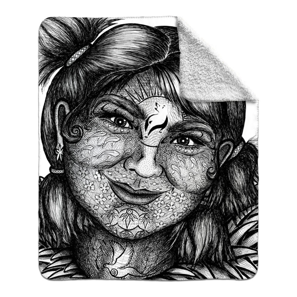 the-wisdom-keeper-of-idealism-black-white-fleece-sherpa-blanket – Wisdom Keepers