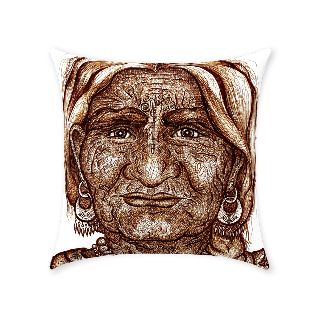 the-wisdom-keeper-of-guidance-brown-white-cotton-twill-pillow – Wisdom Keepers