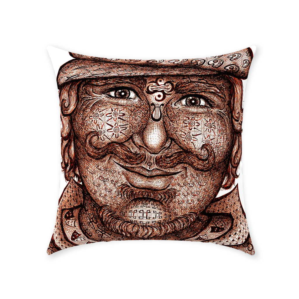 the-wisdom-keeper-of-artfulness-brown-white-cotton-twill-pillow – Wisdom Keepers