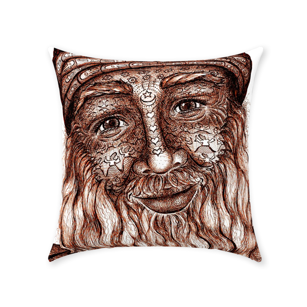 the-wisdom-keeper-of-acceptance-brown-white-cotton-twill-pillow – Wisdom Keepers