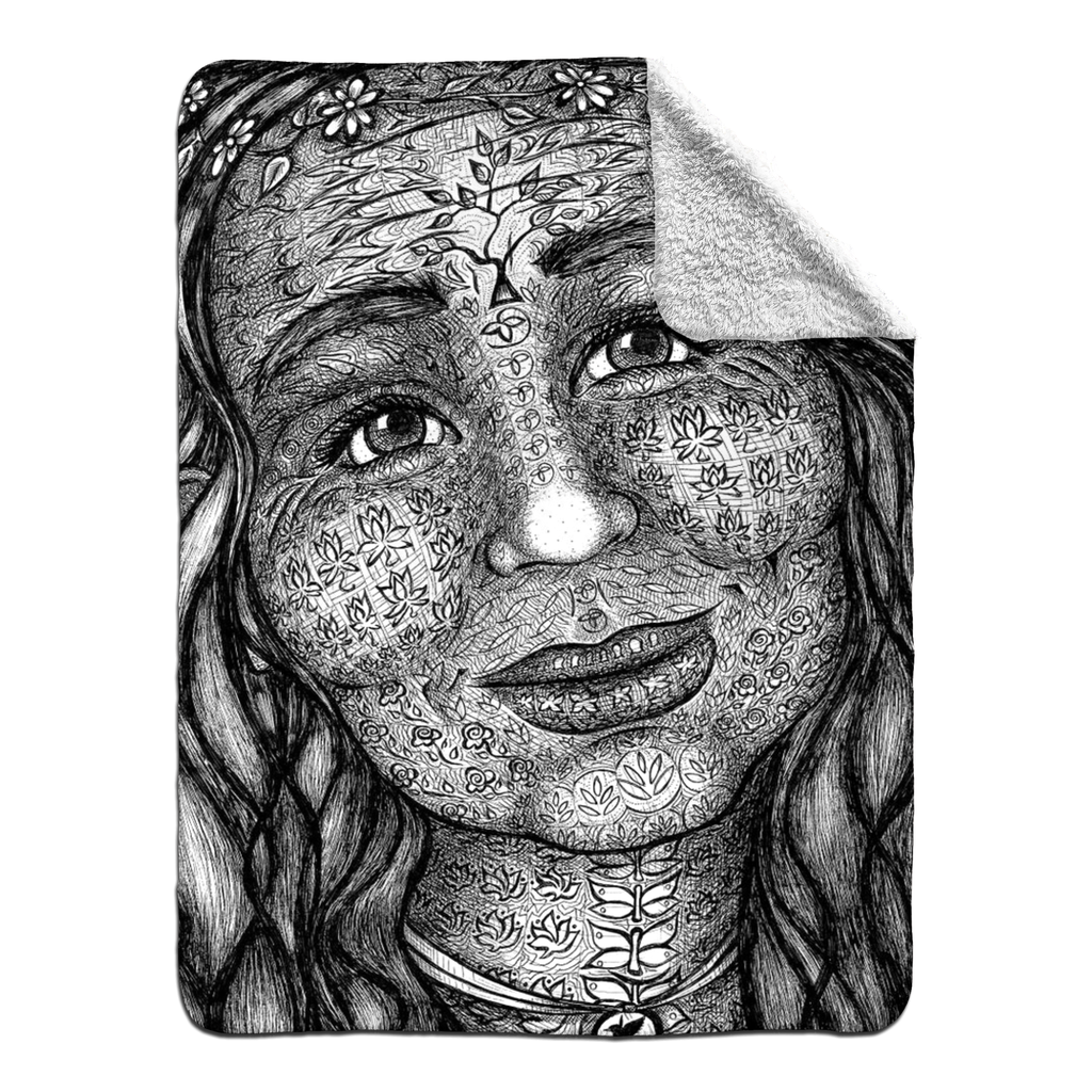 the-wisdom-keeper-of-imagination-black-white-fleece-sherpa-blanket – Wisdom Keepers