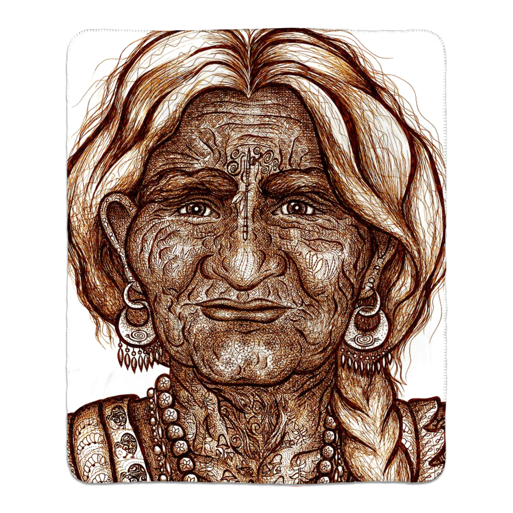 the-wisdom-keeper-of-guidance-brown-white-fleece-sherpa-blanket – Wisdom Keepers