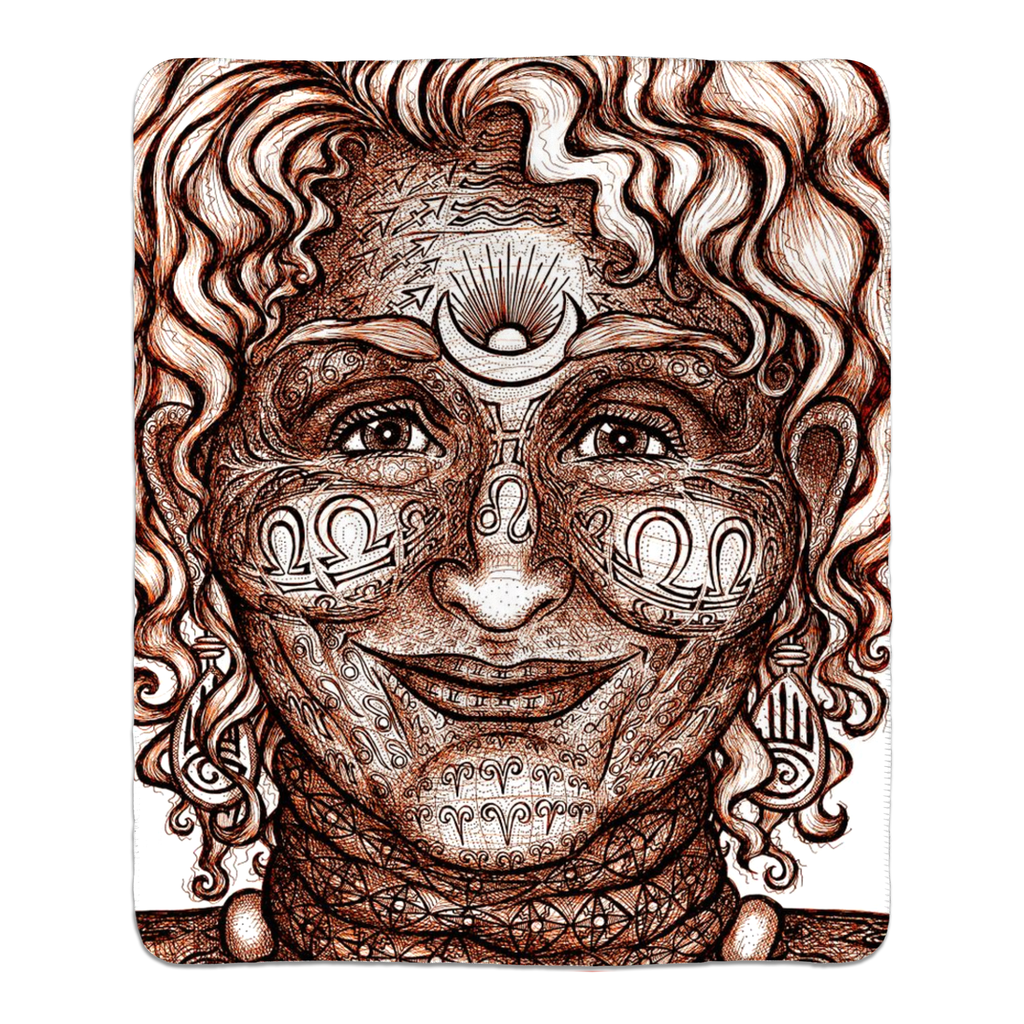 the-wisdom-keeper-of-intuition-brown-white-fleece-sherpa-blanket – Wisdom Keepers