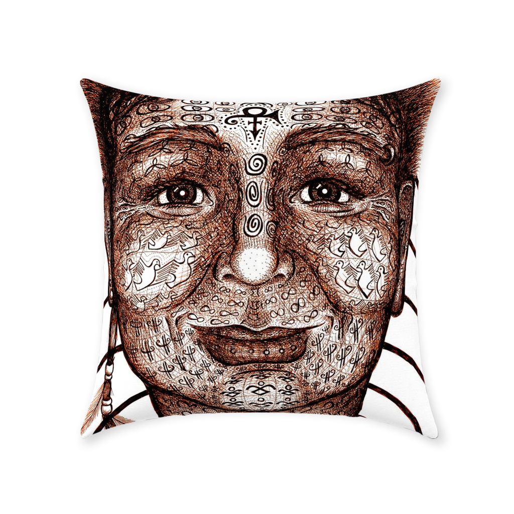 the-wisdom-keeper-of-equality-tenderness-brown-white-cotton-twill-pillow – Wisdom Keepers
