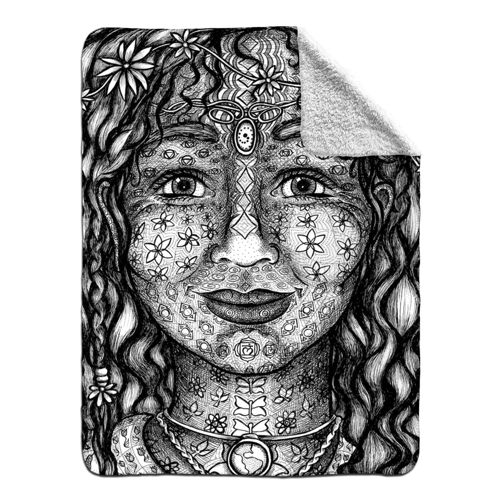 the-wisdom-keeper-of-magnetism-black-white-fleece-sherpa-blanket – Wisdom Keepers