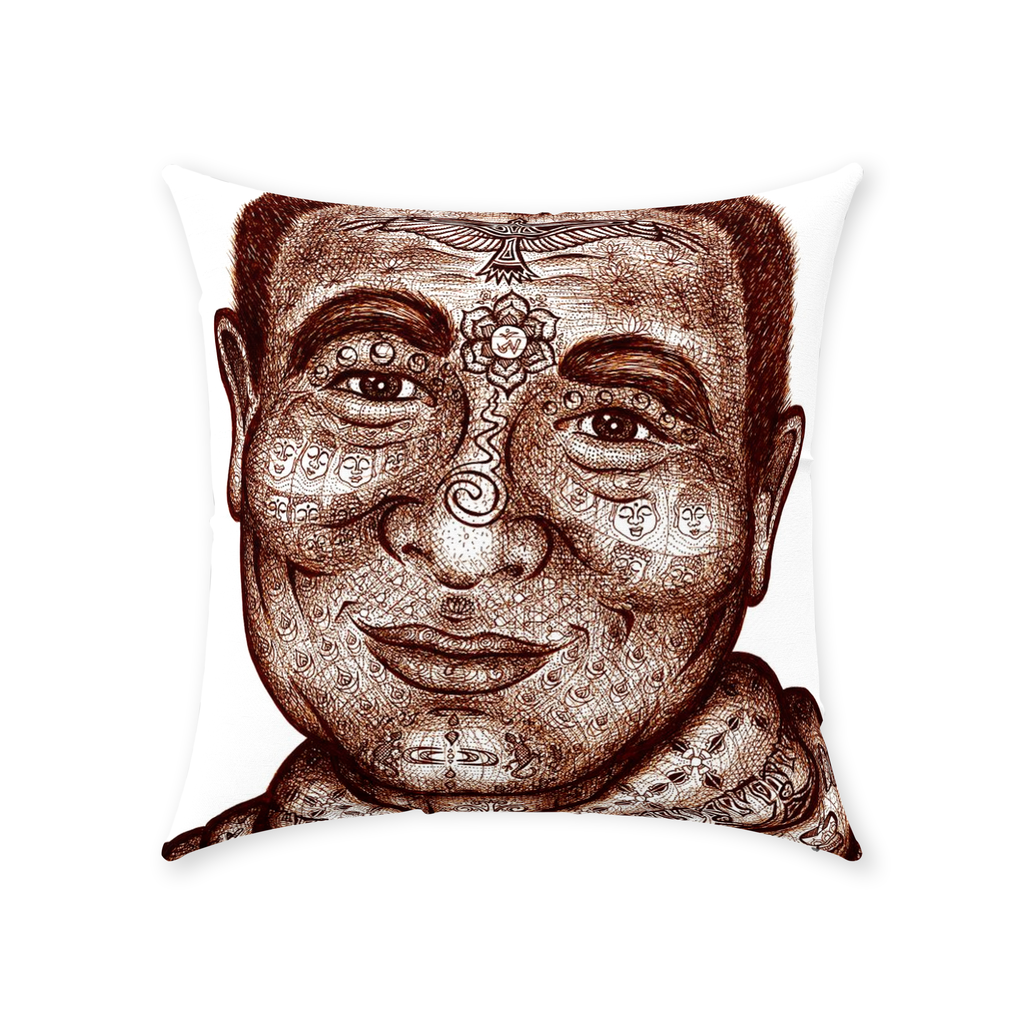 the-wisdom-keeper-of-mindfulness-brown-white-cotton-twill-pillow – Wisdom Keepers