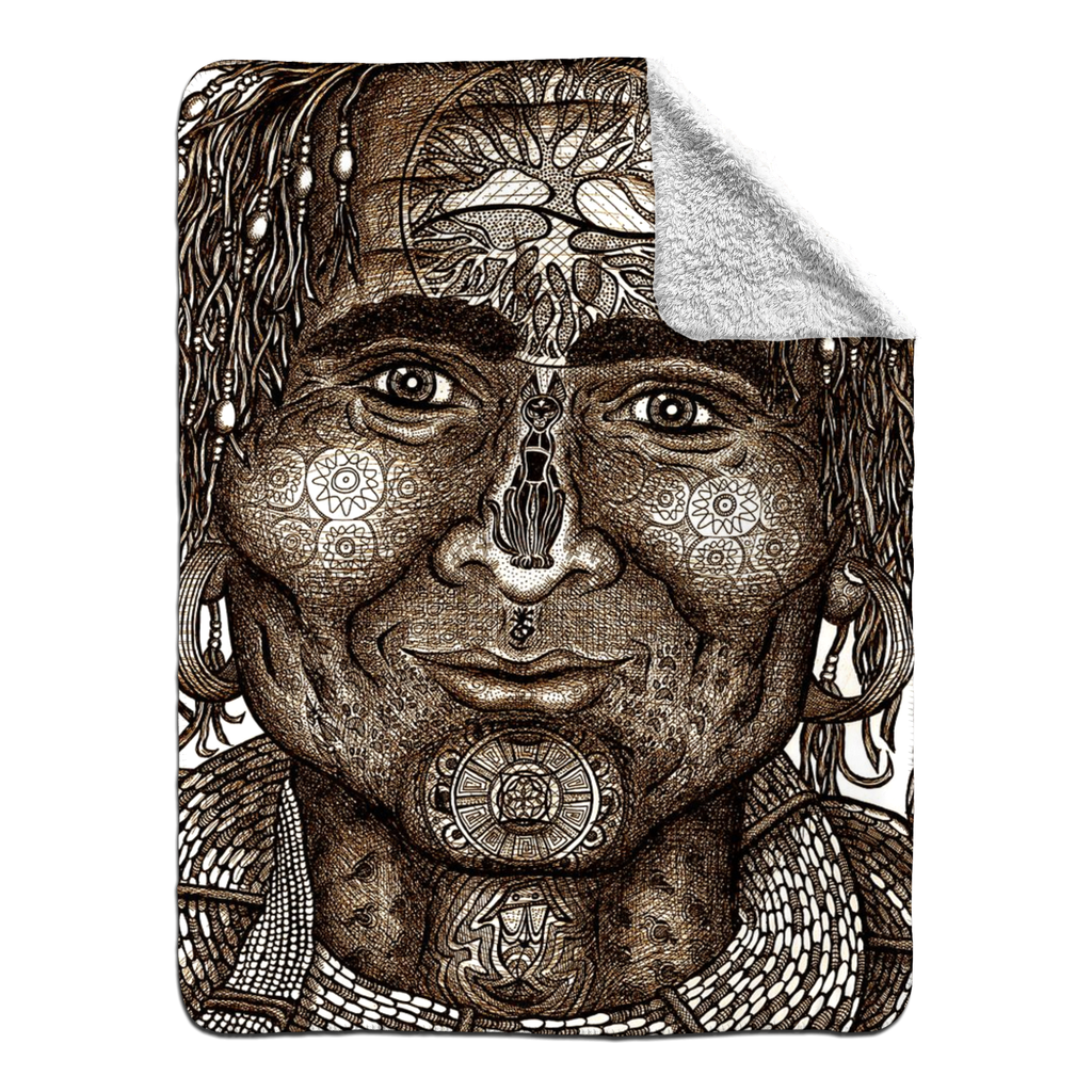 the-wisdom-keeper-of-resolve-brown-white-fleece-sherpa-blanket – Wisdom Keepers