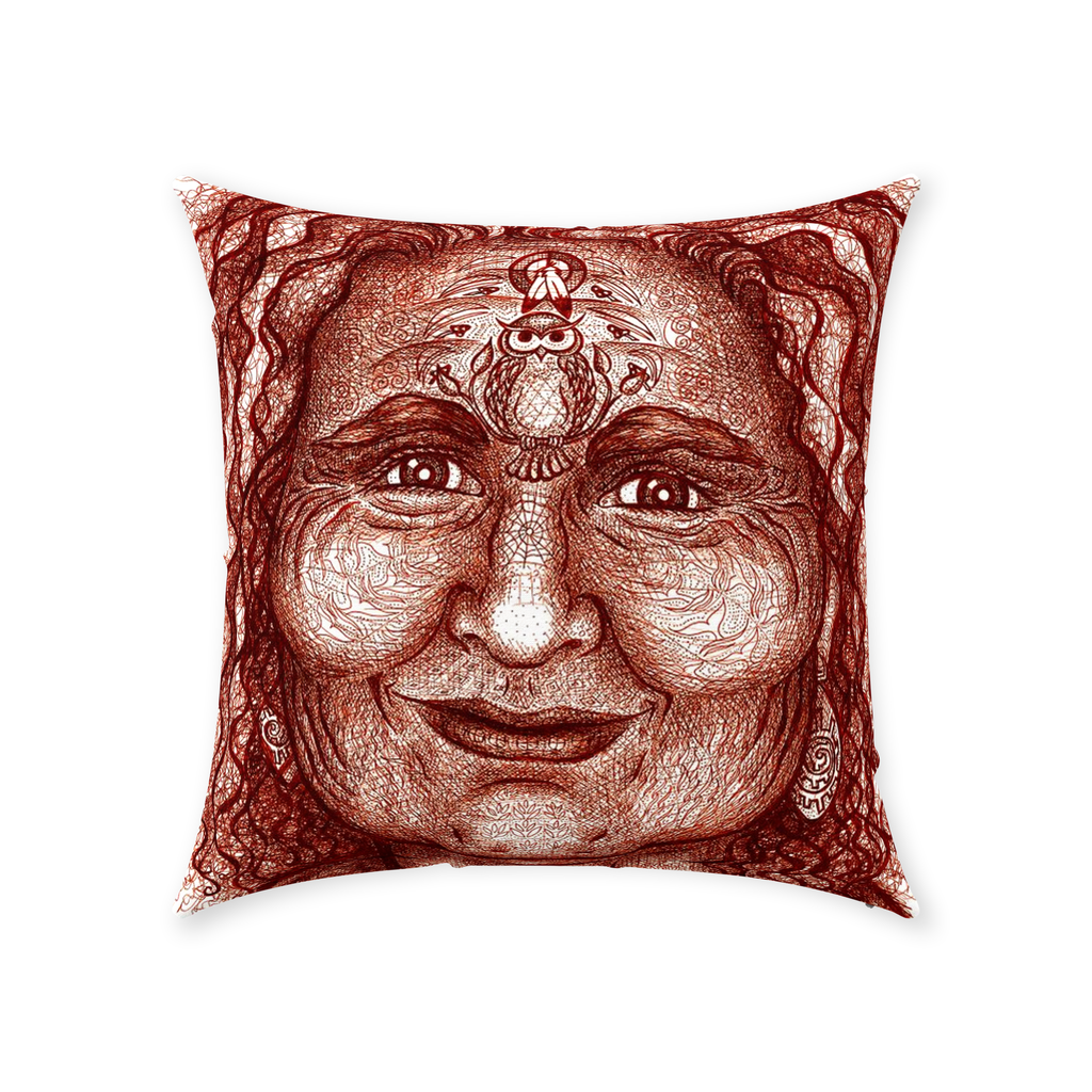 the-wisdom-keeper-of-resourcefulness-wisdom-brown-white-cotton-twill-pillow – Wisdom Keepers