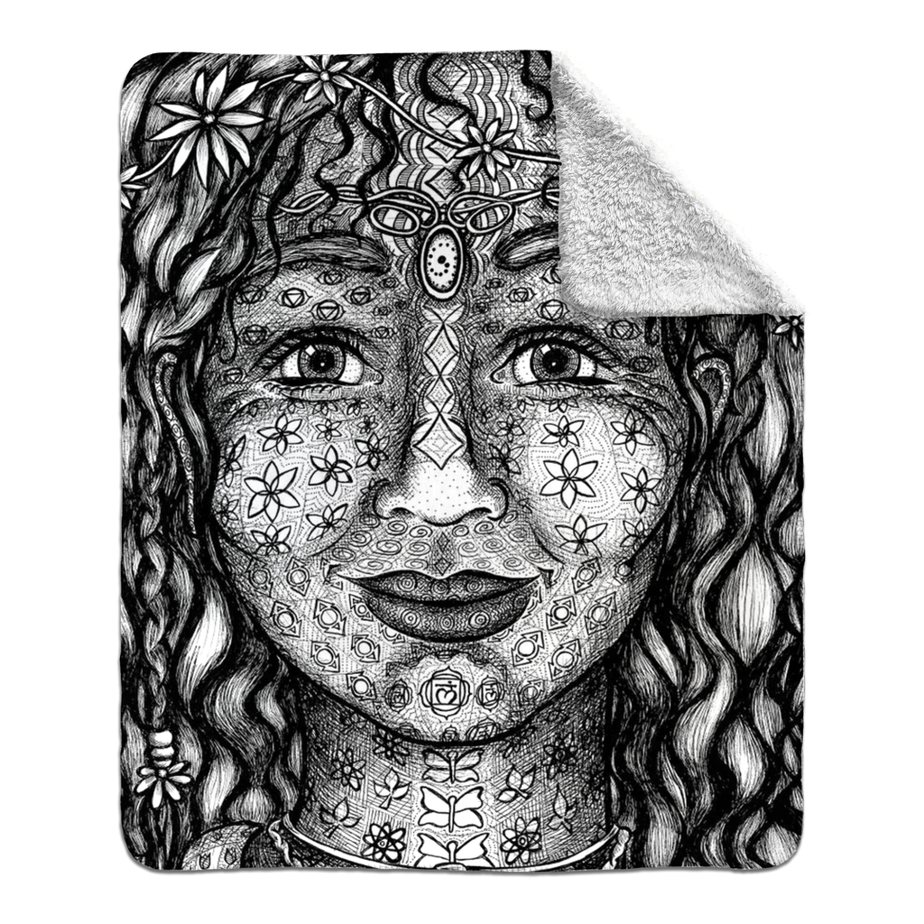 the-wisdom-keeper-of-magnetism-black-white-fleece-sherpa-blanket – Wisdom Keepers