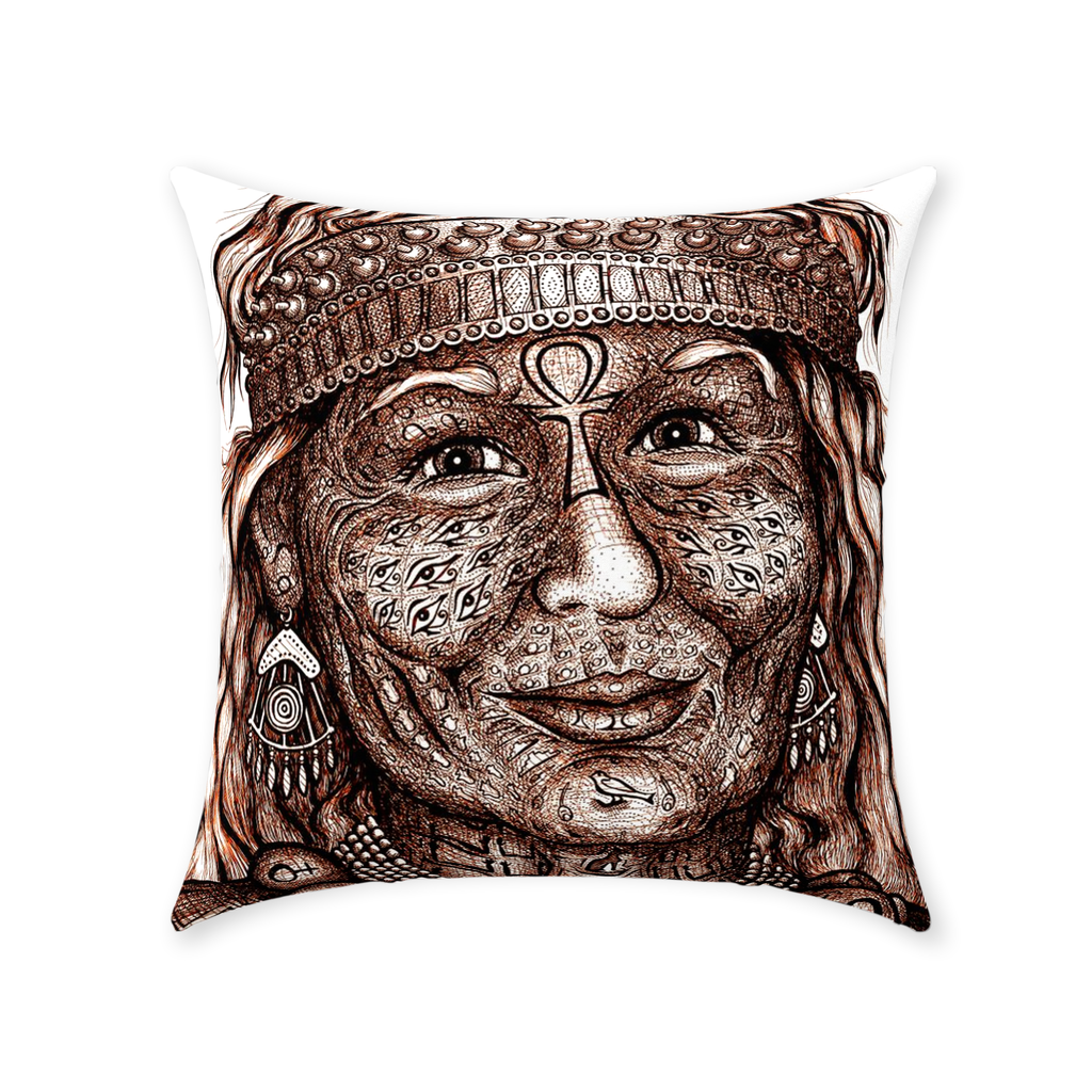 the-wisdom-keeper-of-anticipation-emanation-brown-white-cotton-twill-pillow – Wisdom Keepers