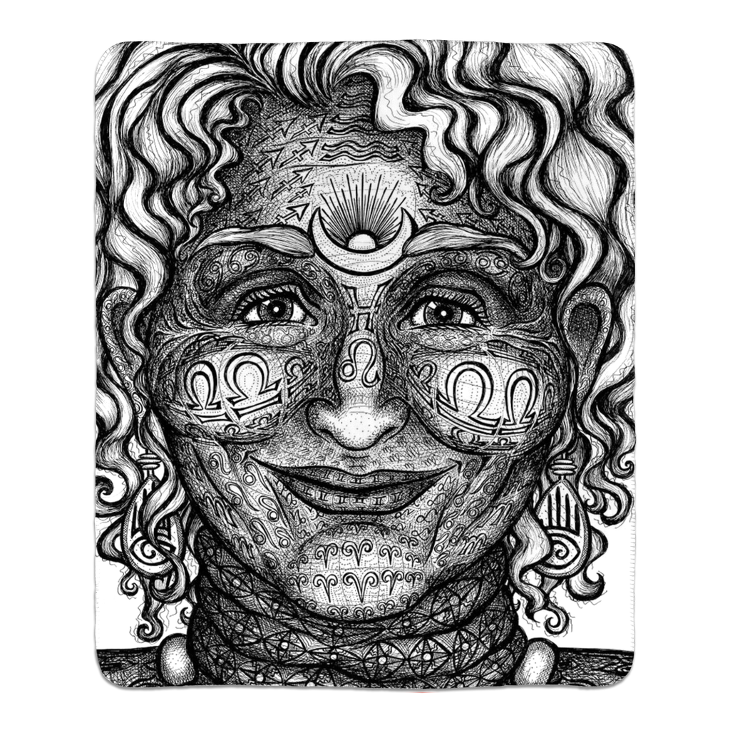 the-wisdom-keeper-of-intuition-black-white-fleece-sherpa-blanket – Wisdom Keepers