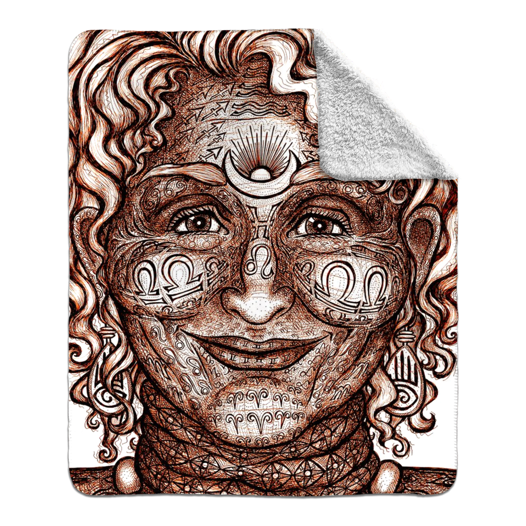 the-wisdom-keeper-of-intuition-brown-white-fleece-sherpa-blanket – Wisdom Keepers