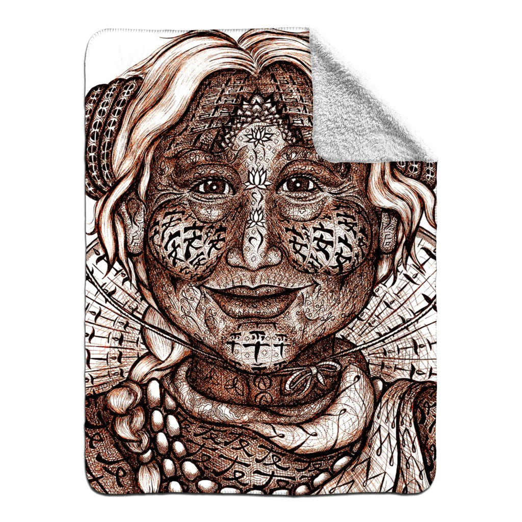 the-wisdom-keeper-of-inspiration-brown-white-fleece-sherpa-blanket – Wisdom Keepers