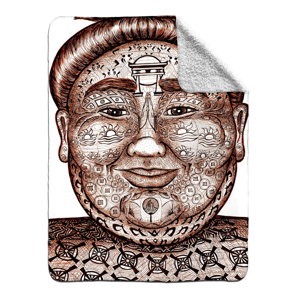 the-wisdom-keeper-of-strength-brown-white-fleece-sherpa-blanket – Wisdom Keepers
