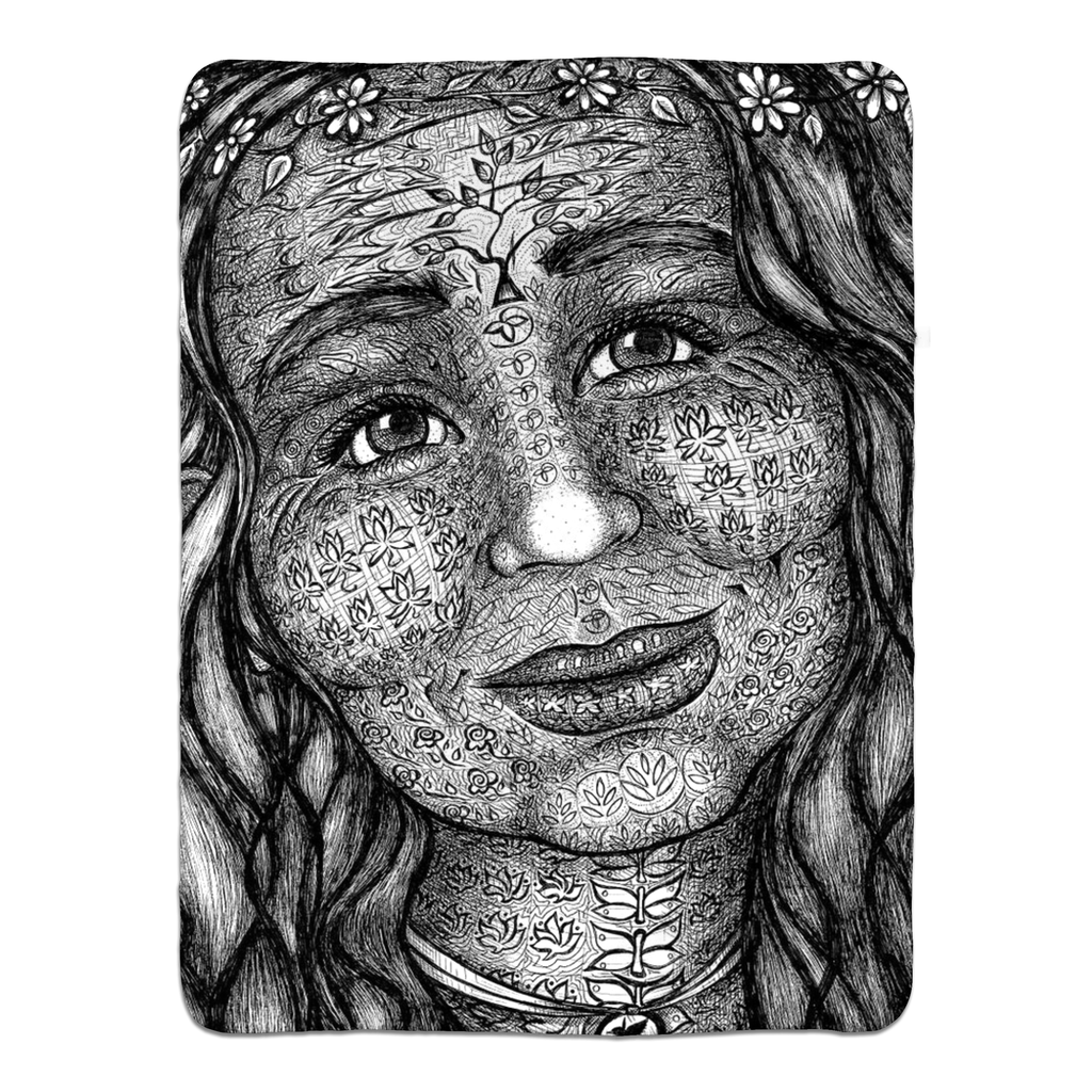 the-wisdom-keeper-of-imagination-black-white-fleece-sherpa-blanket – Wisdom Keepers