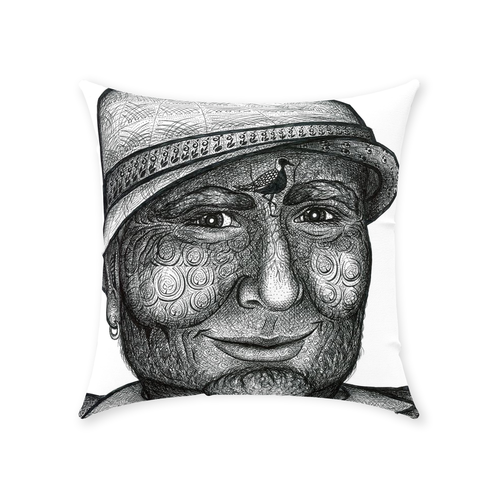 the-wisdom-keeper-of-stillness-black-white-cotton-twill-pillow – Wisdom Keepers