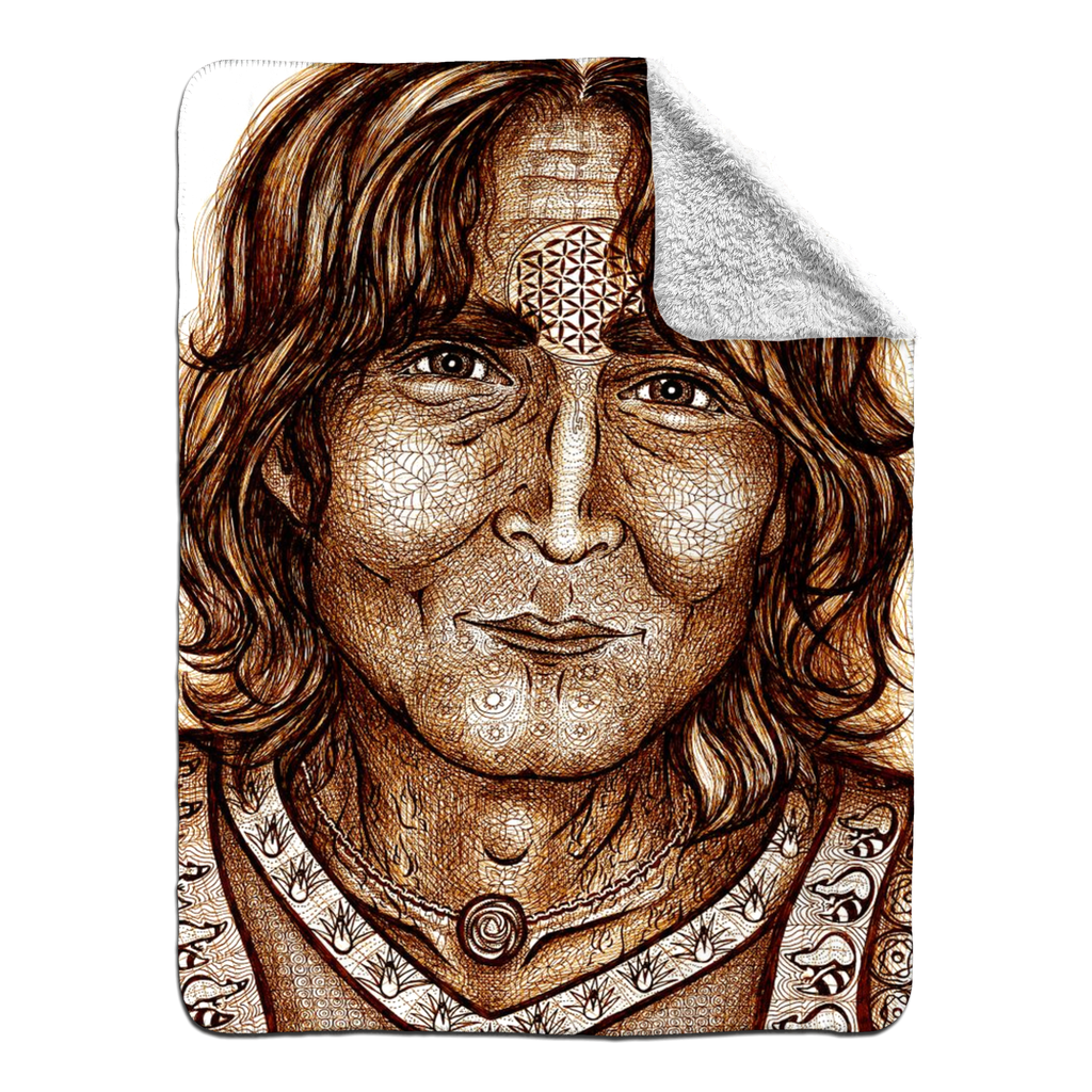 the-wisdom-keeper-of-equilibrium-harmony-brown-white-fleece-sherpa-blanket – Wisdom Keepers
