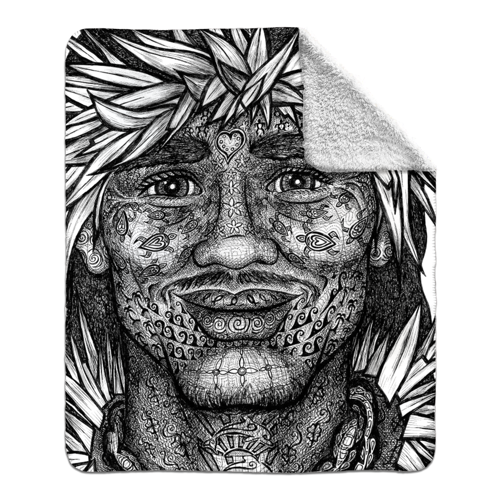 the-wisdom-keeper-of-vitality-black-white-fleece-sherpa-blanket – Wisdom Keepers