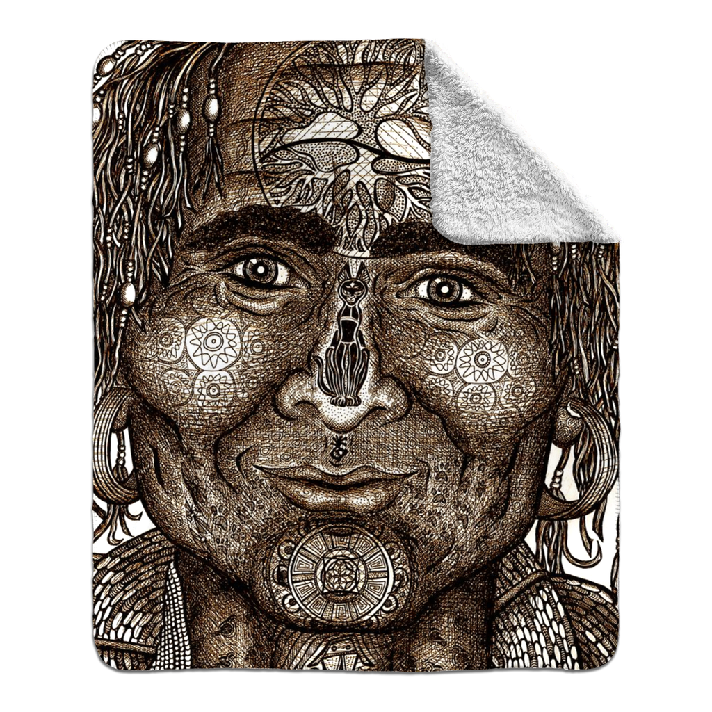 the-wisdom-keeper-of-resolve-brown-white-fleece-sherpa-blanket – Wisdom Keepers