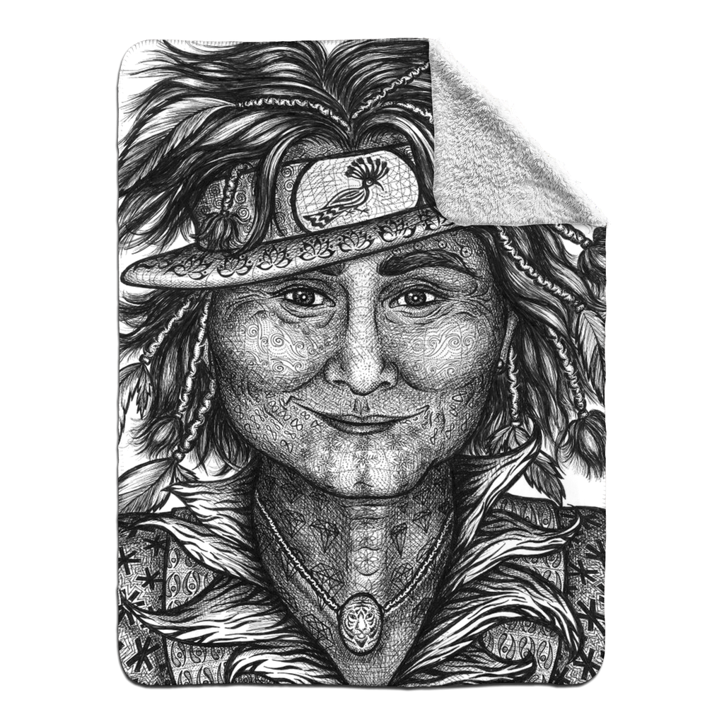 the-wisdom-keeper-of-integrity-black-white-fleece-sherpa-blanket – Wisdom Keepers