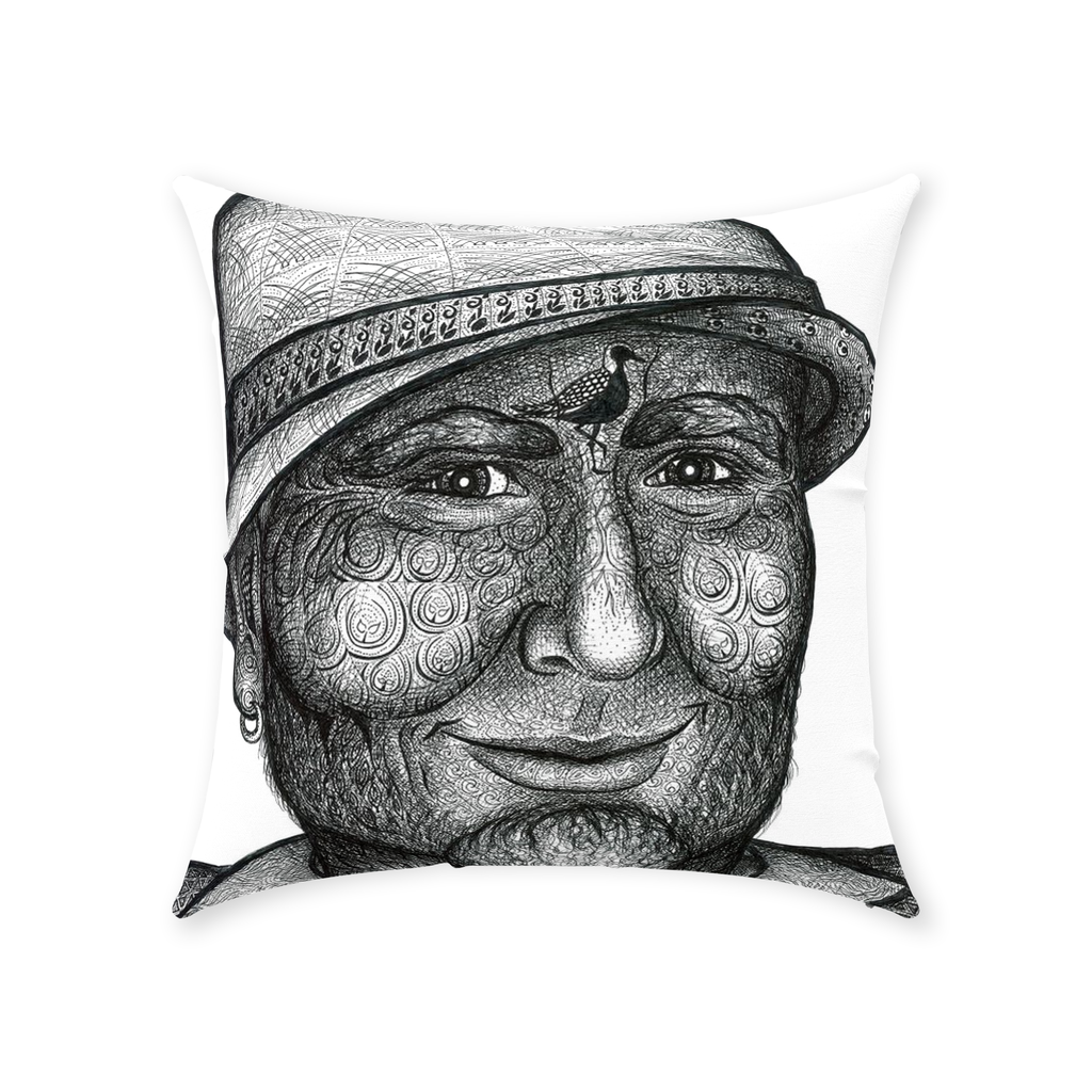 the-wisdom-keeper-of-stillness-black-white-cotton-twill-pillow – Wisdom Keepers