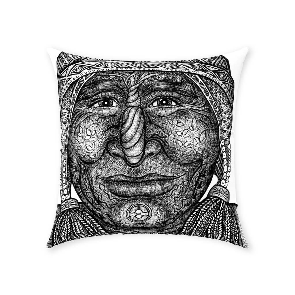 the-wisdom-keeper-of-preservation-black-white-cotton-twill-pillow – Wisdom Keepers