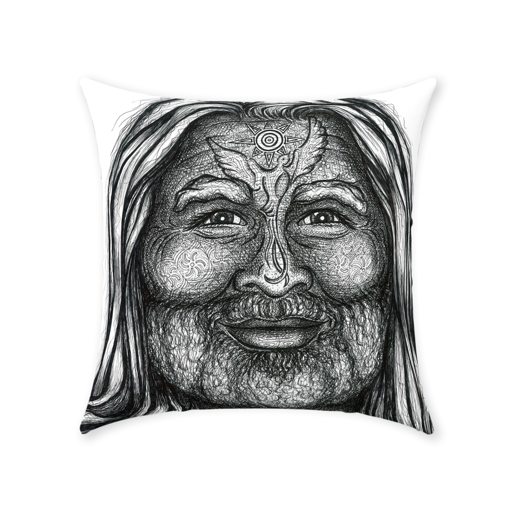 the-wisdom-keeper-of-adventure-black-white-cotton-twill-pillow – Wisdom Keepers