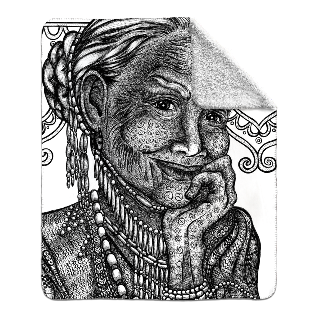 the-wisdom-keeper-of-understanding-forgiveness-black-white-fleece-sherpa-blanket – Wisdom Keepers
