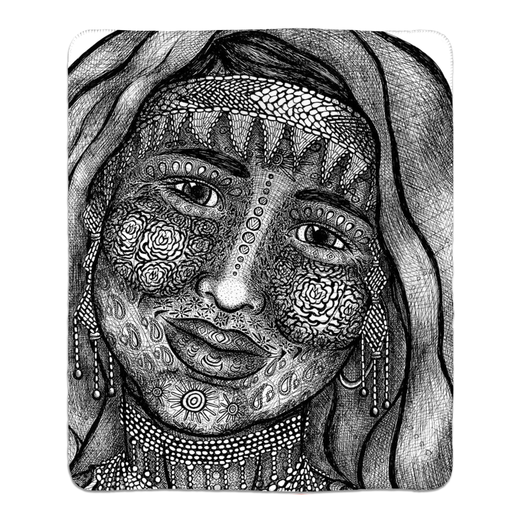 the-wisdom-keeper-of-empathy-black-white-fleece-sherpa-blanket – Wisdom Keepers