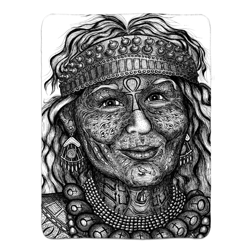 the-wisdom-keeper-of-anticipation-emanation-black-white-fleece-sherpa-blanket – Wisdom Keepers