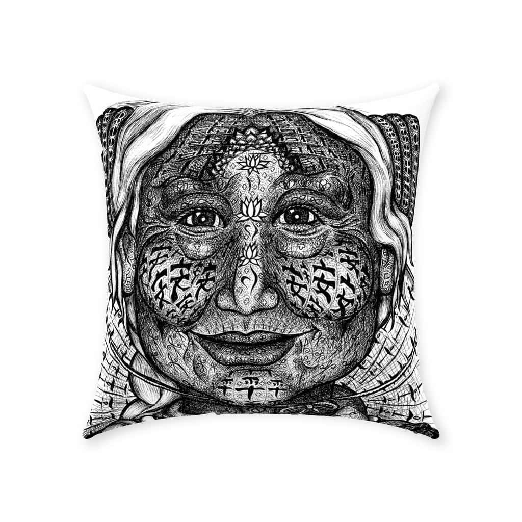 the-wisdom-keeper-of-inspiration-black-white-cotton-twill-pillow – Wisdom Keepers