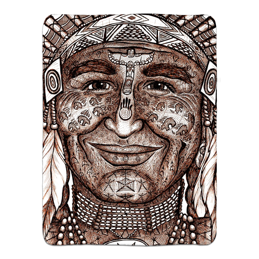 the-wisdom-keeper-of-leadership-brown-white-fleece-sherpa-blanket – Wisdom Keepers