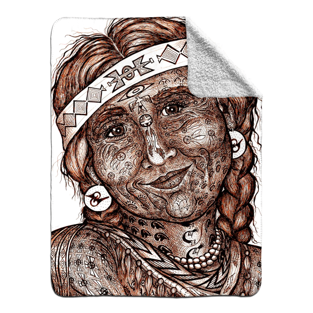 the-wisdom-keeper-of-altruism-brown-white-fleece-sherpa-blanket – Wisdom Keepers