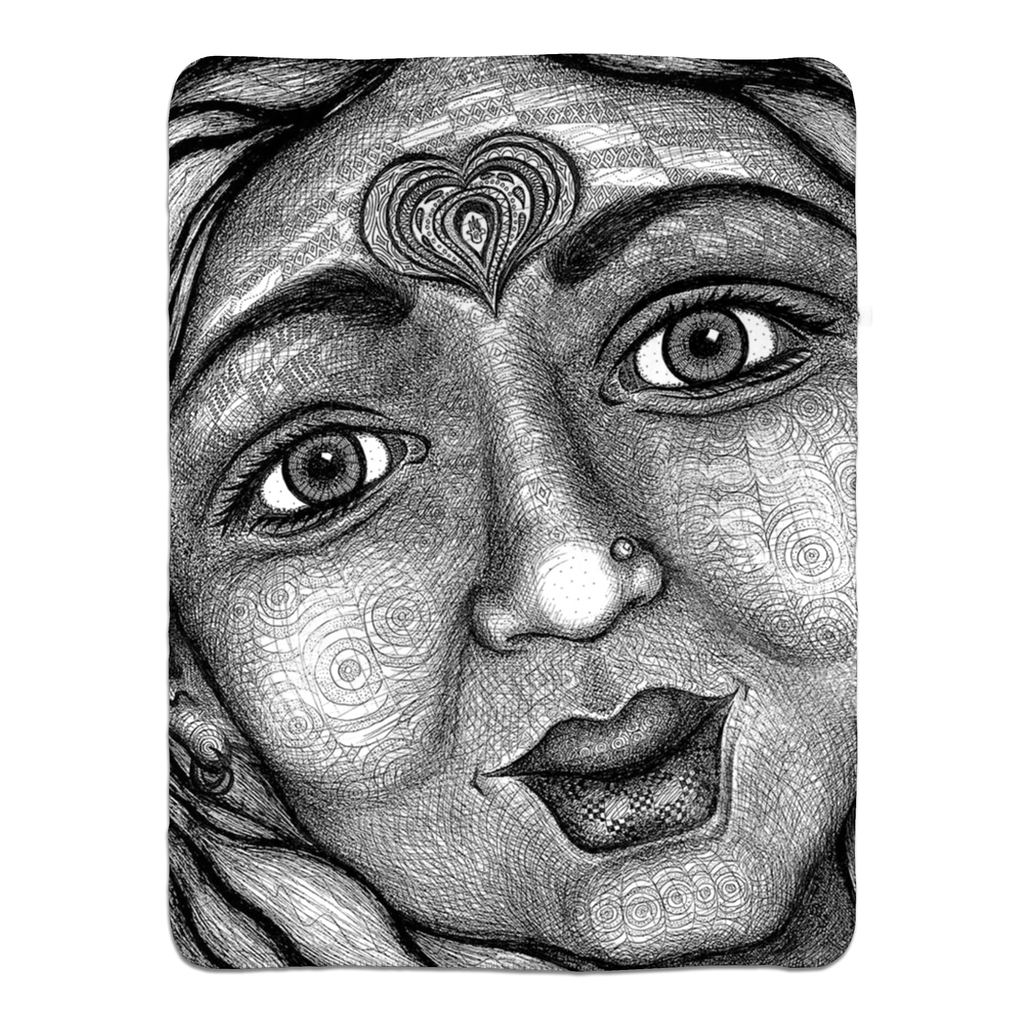 the-wisdom-keeper-of-graciousness-black-white-fleece-sherpa-blanket – Wisdom Keepers