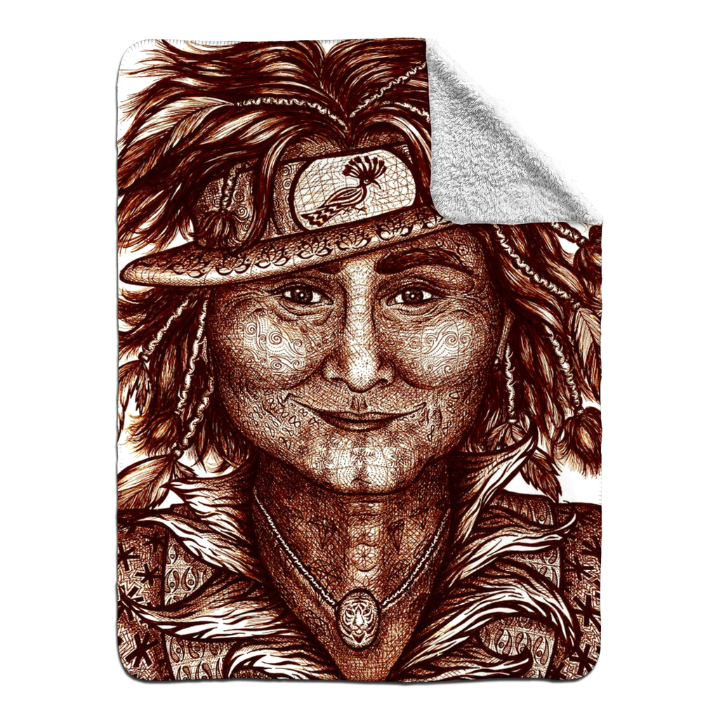 the-wisdom-keeper-of-integrity-brown-white-fleece-sherpa-blanket – Wisdom Keepers