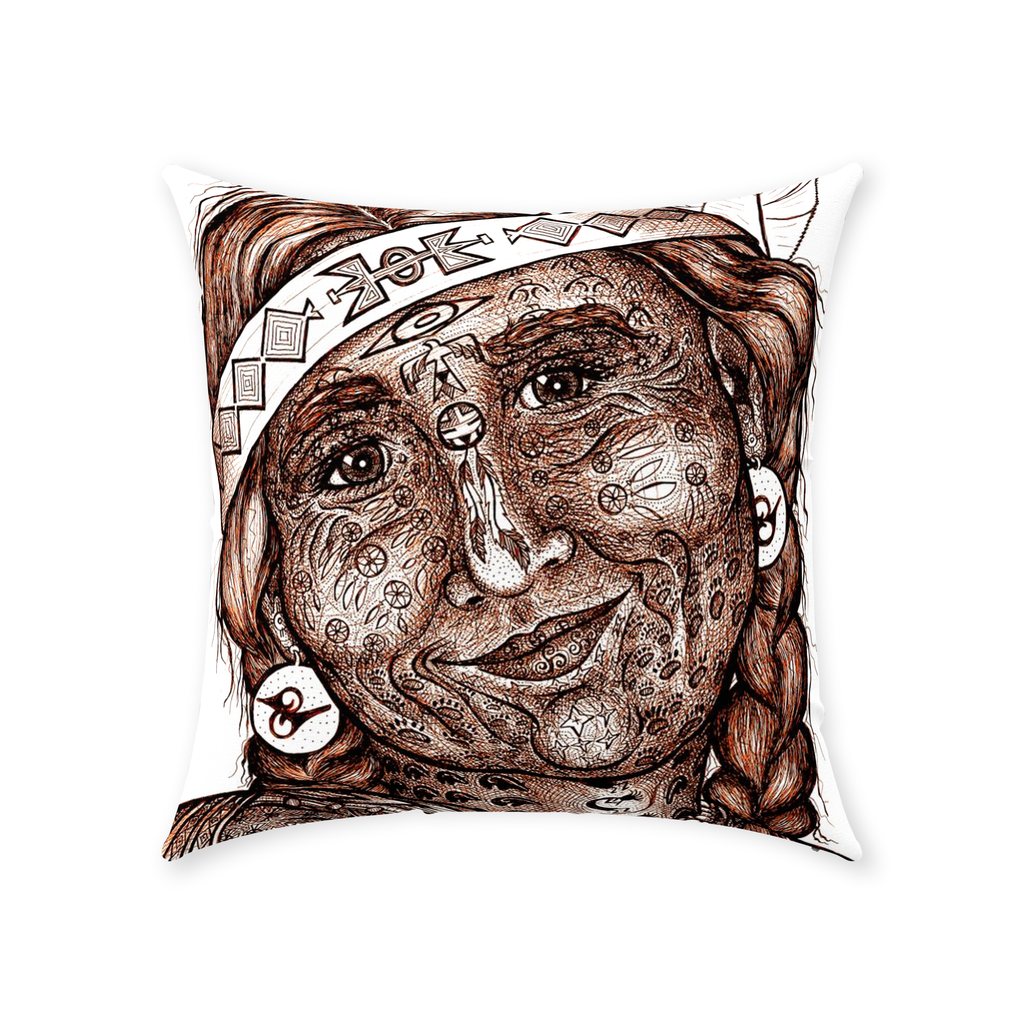 the-wisdom-keeper-of-altruism-brown-white-cotton-twill-pillow – Wisdom Keepers