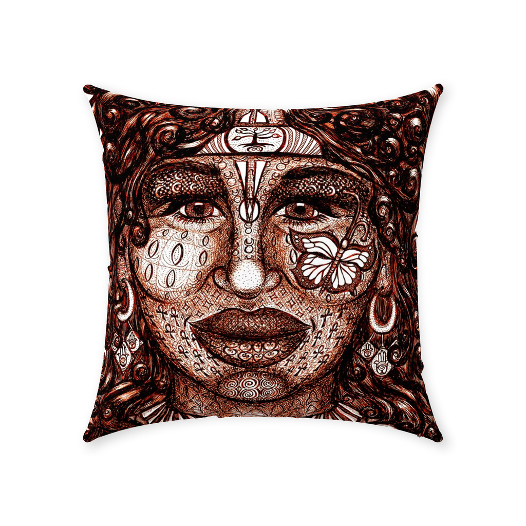 the-wisdom-keeper-of-determination-brown-white-cotton-twill-pillow – Wisdom Keepers
