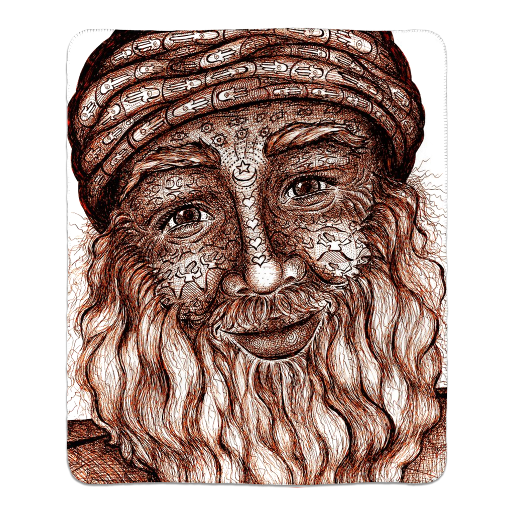 the-wisdom-keeper-of-acceptance-brown-white-fleece-sherpa-blanket – Wisdom Keepers