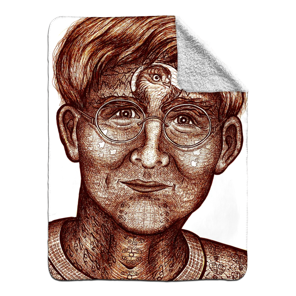 the-wisdom-keeper-of-insight-brown-white-fleece-sherpa-blanket – Wisdom Keepers