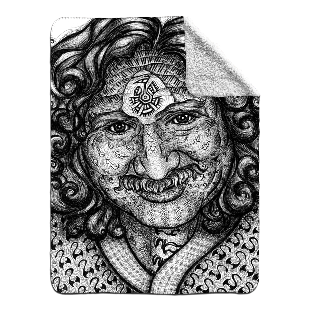 the-wisdom-keeper-of-self-assurance-black-white-fleece-sherpa-blanket – Wisdom Keepers