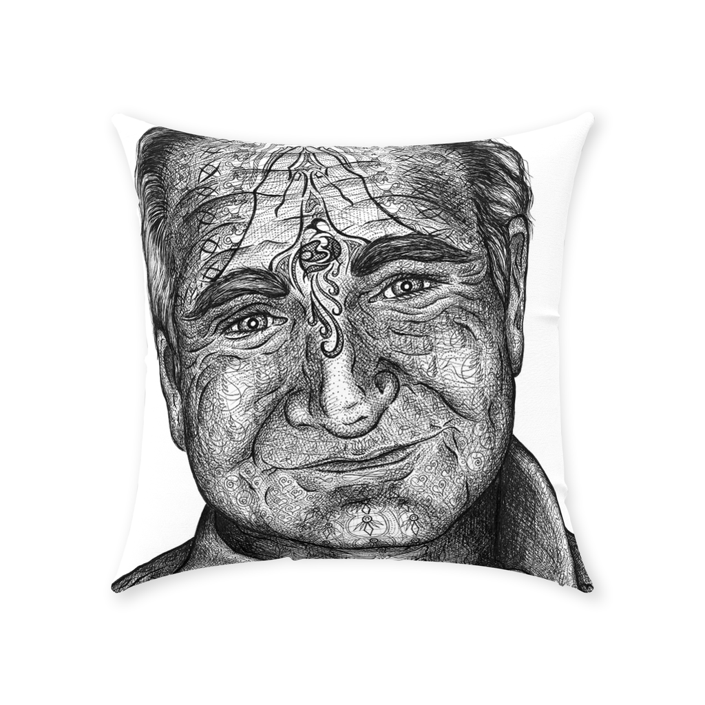 the-wisdom-keeper-of-lightness-black-white-cotton-twill-pillow – Wisdom Keepers