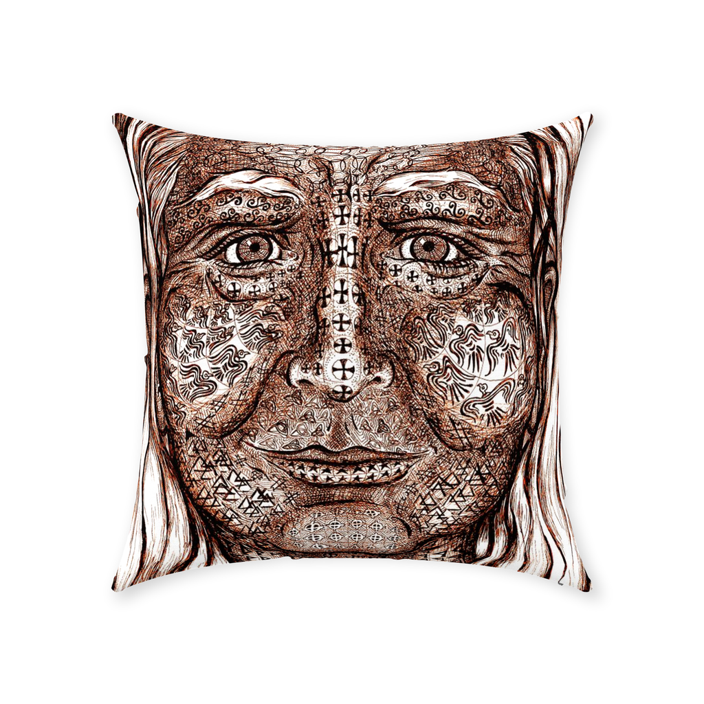the-wisdom-keeper-of-transmutation-brown-white-cotton-twill-pillow – Wisdom Keepers