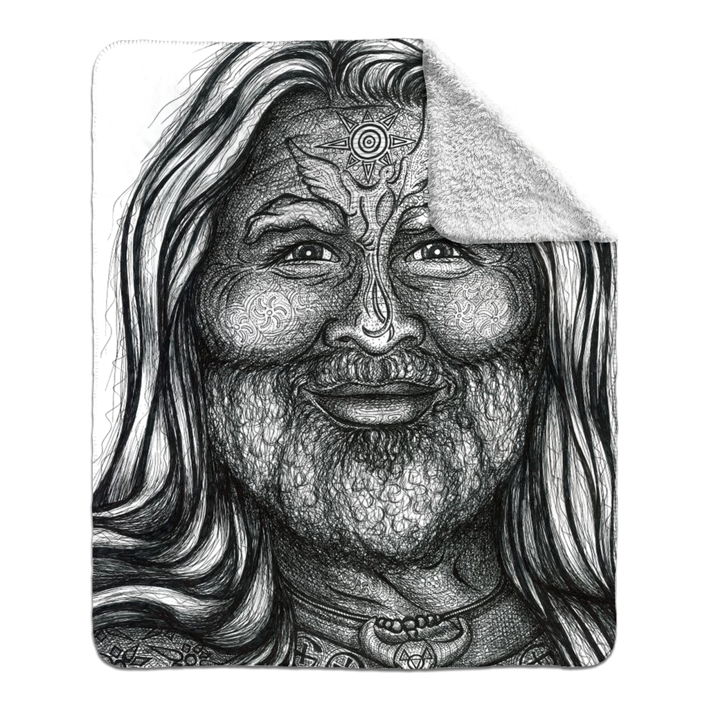 the-wisdom-keeper-of-adventure-black-white-fleece-sherpa-blanket – Wisdom Keepers