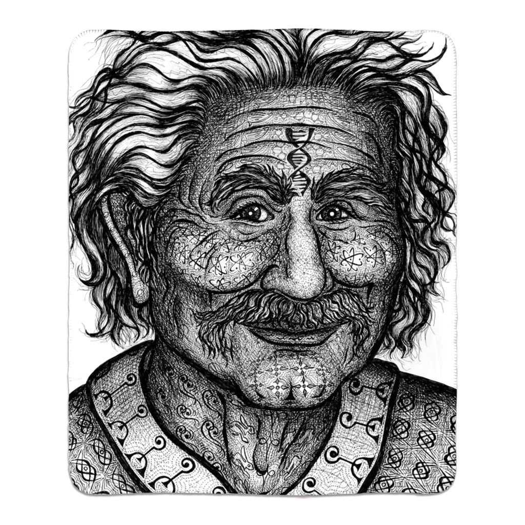 the-wisdom-keeper-of-invention-black-white-fleece-sherpa-blanket – Wisdom Keepers